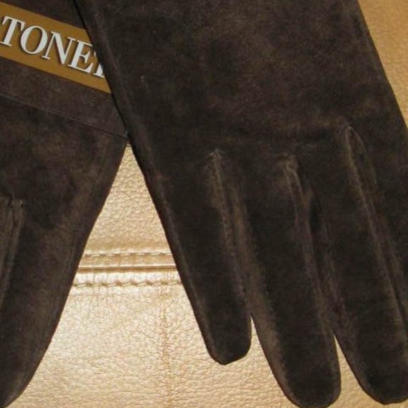 Gloves Women Isotoner Brown Large New - Picture 3 of 3
